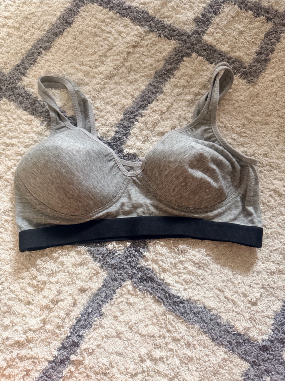 Zone Pro Grey Bra with Black Band